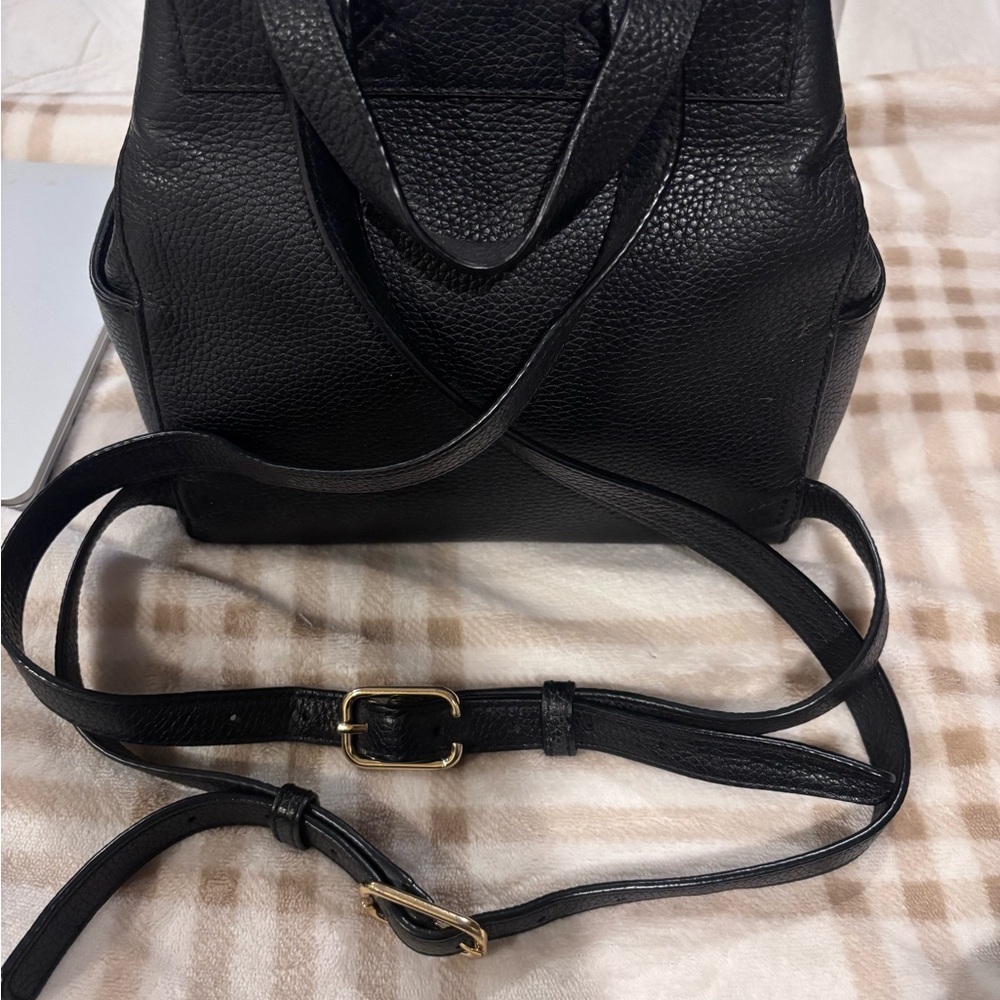 Tory Burch Black Pebbled Leather Backpack - Picture 3 of 3